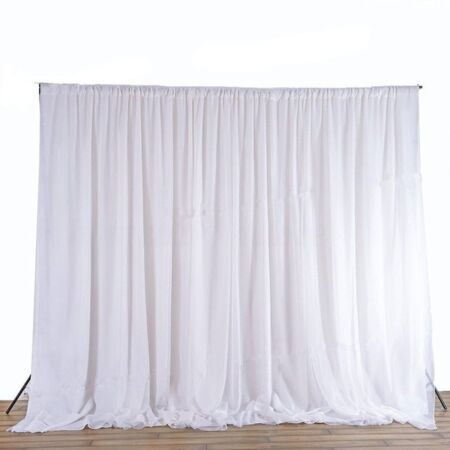 White silk draping