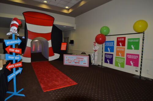 Dr Suess cat in the hat entrance way