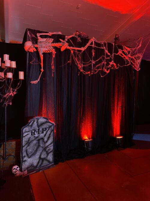 Halloween theming setup