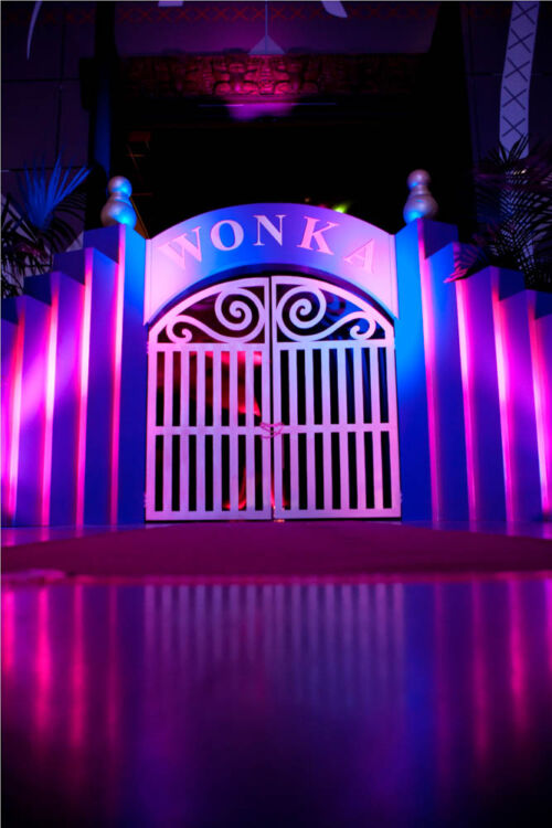 Willy Wonka gates for school ball theme