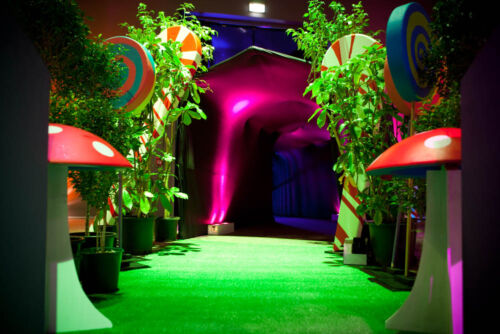 Willy Wonka entranceway school ball